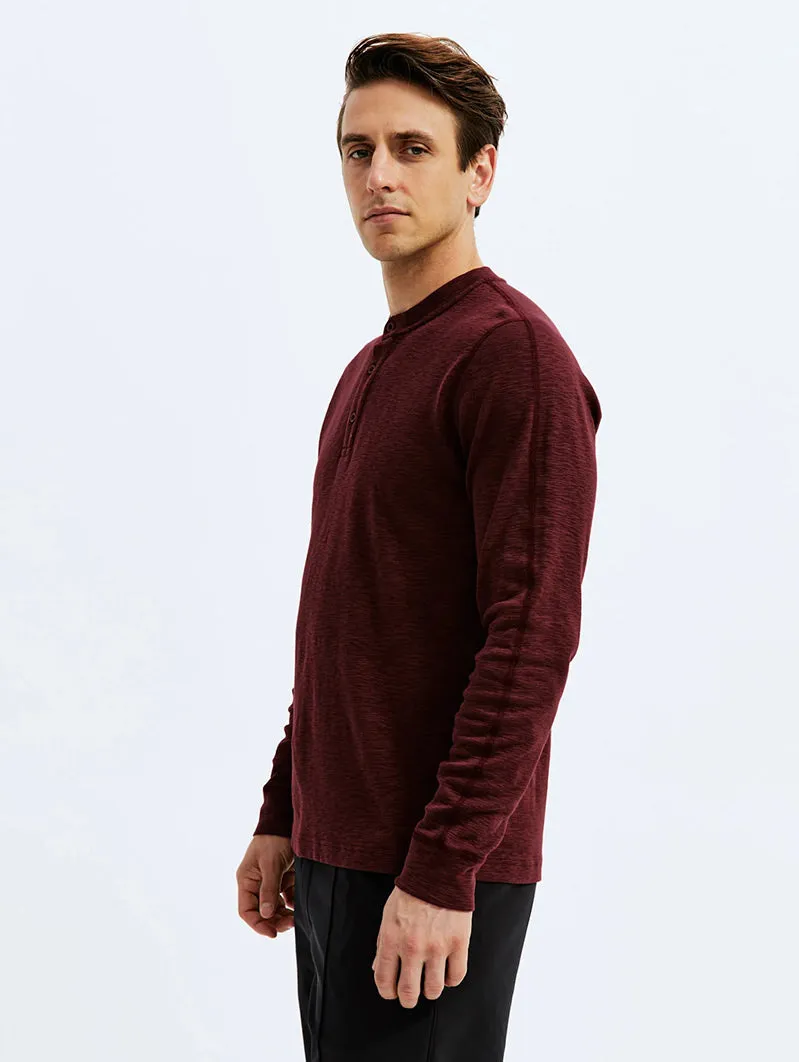 1X1 Slub Henley Crimson