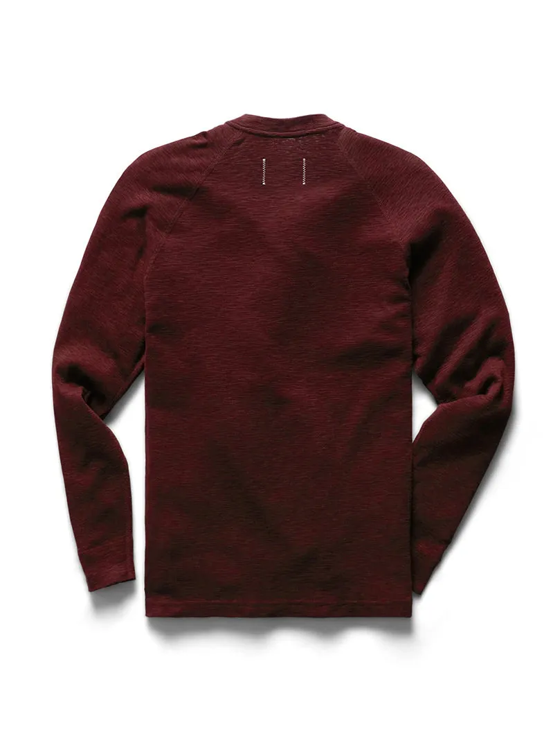 1X1 Slub Henley Crimson