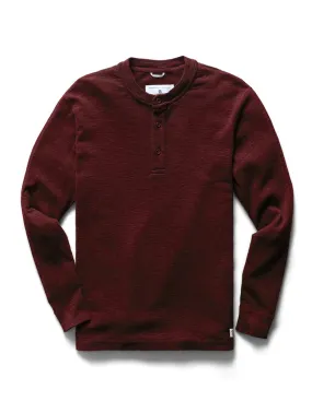 1X1 Slub Henley Crimson