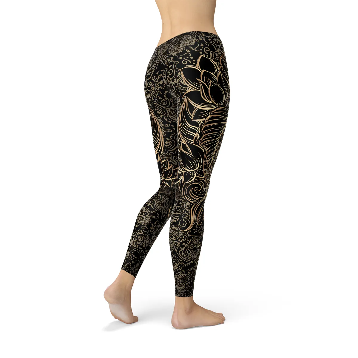 Artistic Black Koi Fish Women's Fitness Leggings