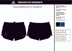 Black-Star- Womens Split Track Short