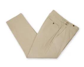 Blugiallo - Beige High Rise Cotton Trousers 46