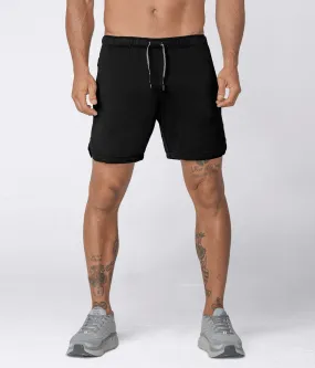 Born Tough Air Pro™ 7" 2 in 1 Ink Black Men's Running Shorts with Liner