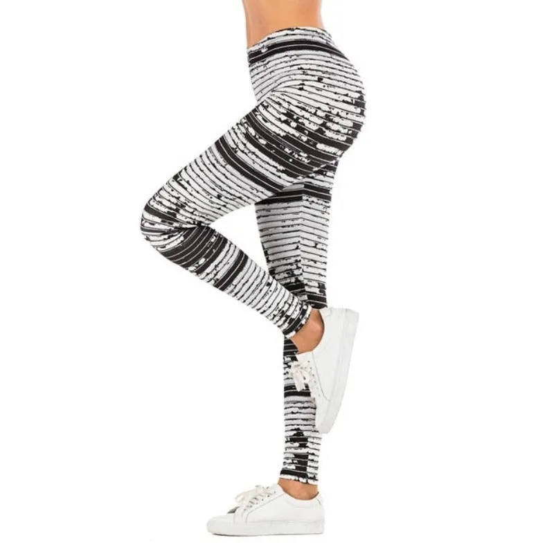 Brand Sexy Leaf Printing Fitness Slim High Waist Leggings