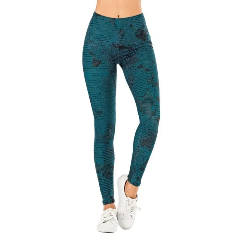 Brand Sexy Leaf Printing Fitness Slim High Waist Leggings