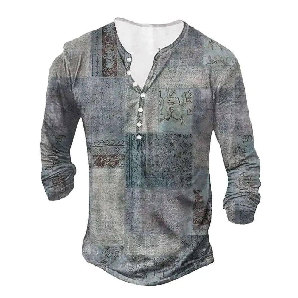 Button Down Shirts for Men | Men's casual Long Sleeve Digital Printing