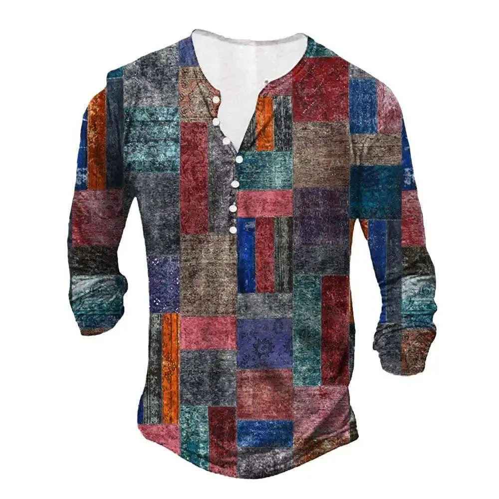 Button Down Shirts for Men | Men's casual Long Sleeve Digital Printing