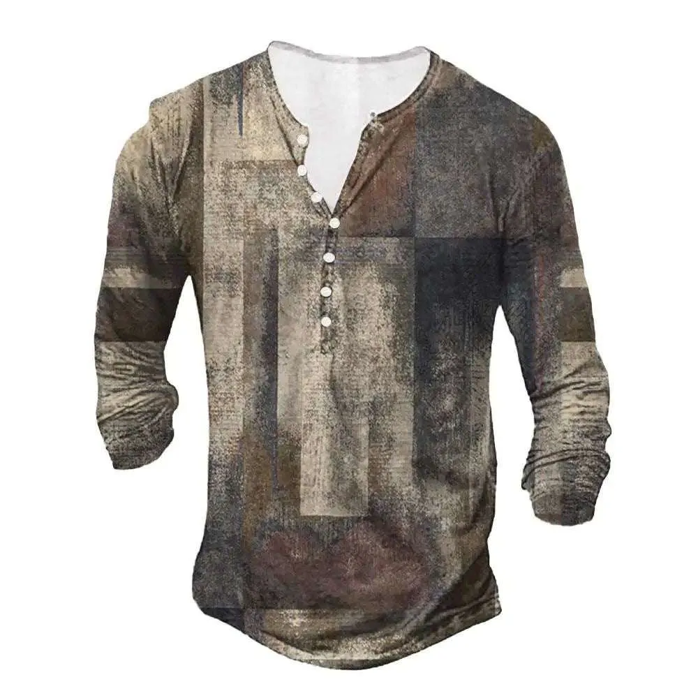 Button Down Shirts for Men | Men's casual Long Sleeve Digital Printing