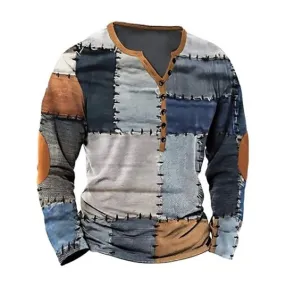 Button Down Shirts for Men | Men's casual Long Sleeve Digital Printing