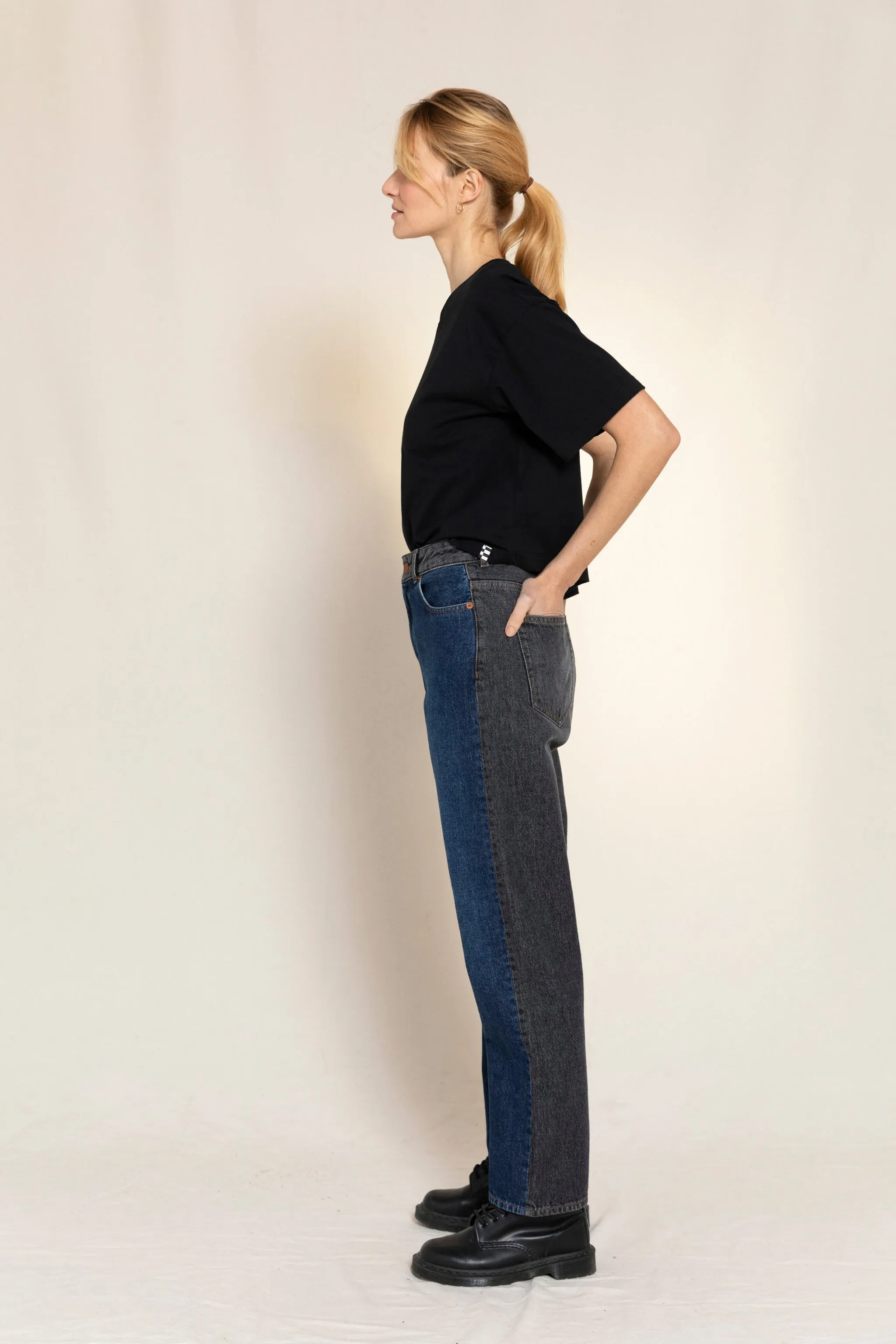 CHER Bicolor Denim - High Waist 5-Pocket Jeans