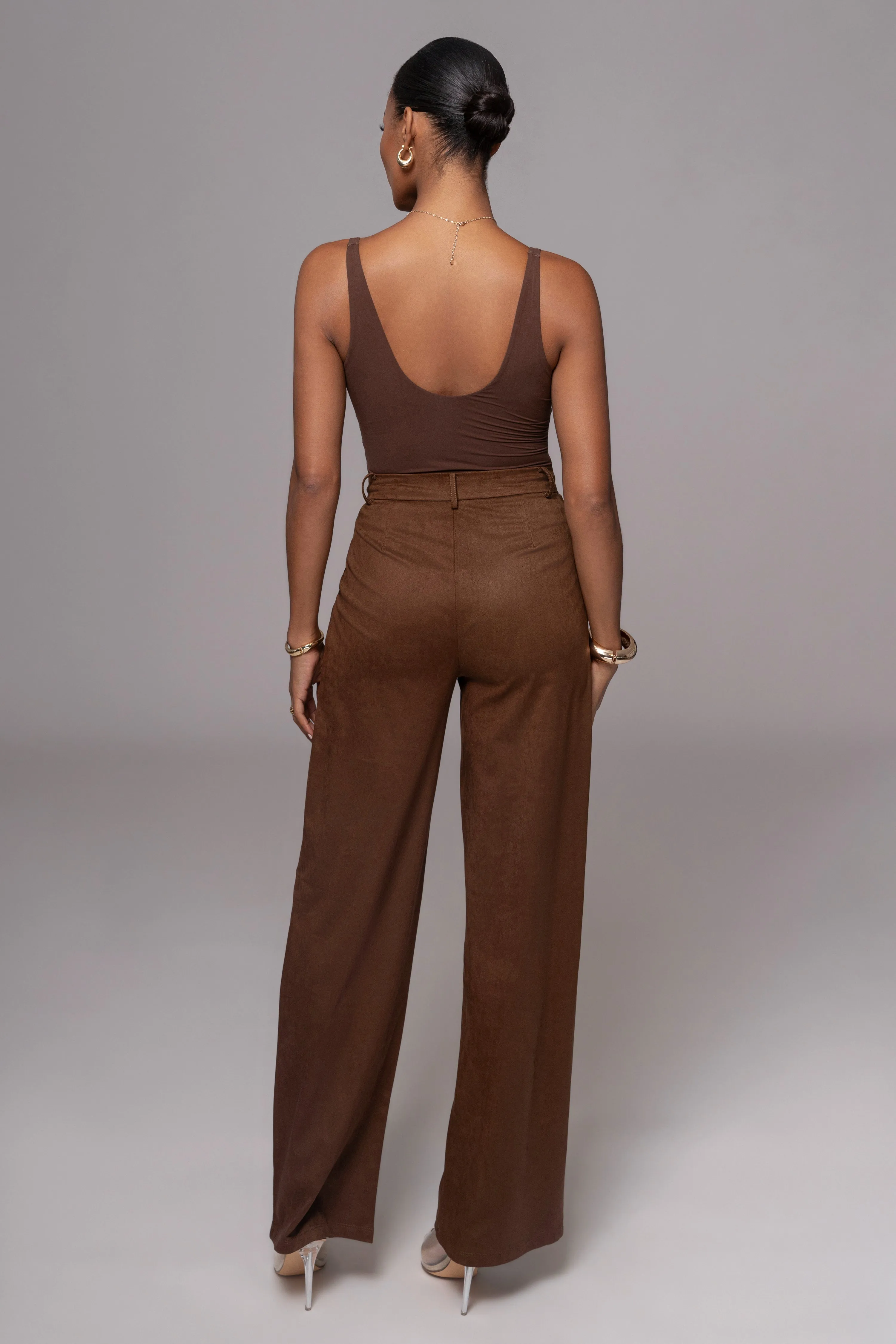 Chocolate Classic High Rise Trousers