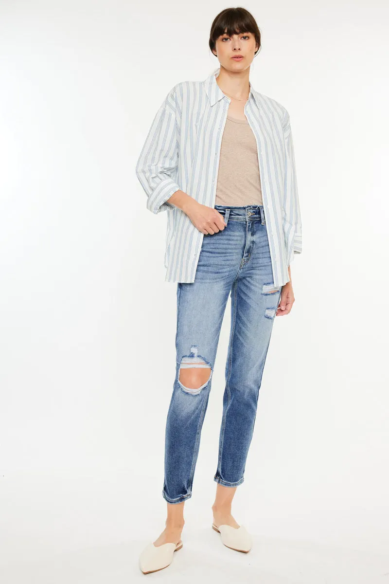 Clemence High Rise Mom Jeans