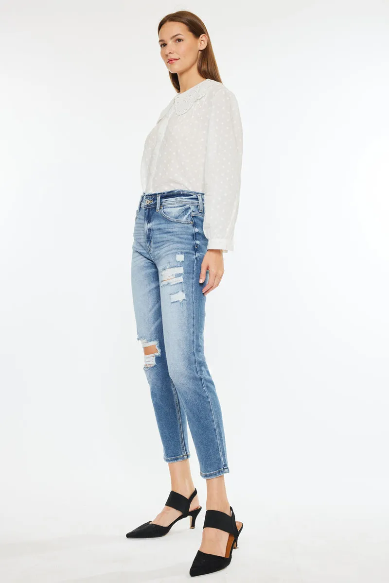 Clemence High Rise Mom Jeans