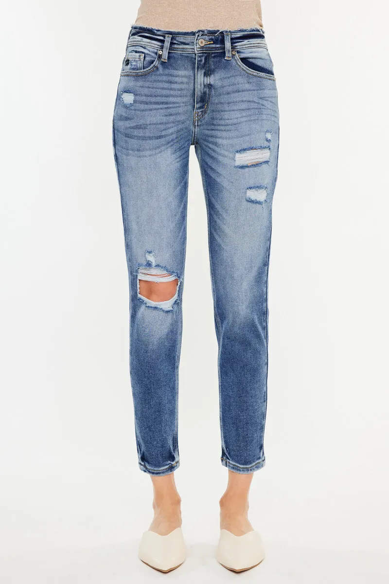 Clemence High Rise Mom Jeans