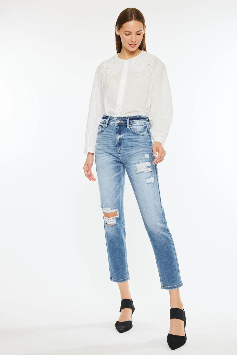 Clemence High Rise Mom Jeans