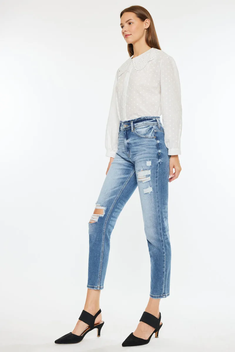 Clemence High Rise Mom Jeans