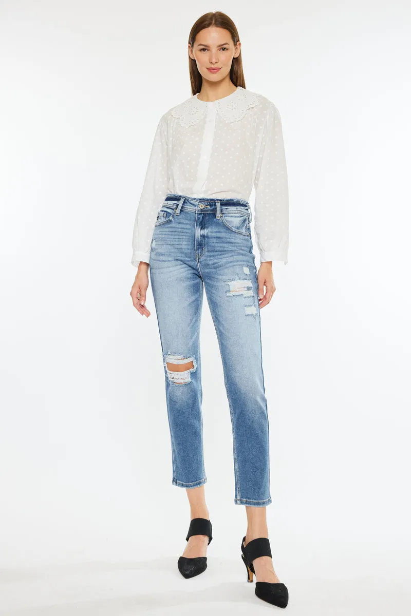 Clemence High Rise Mom Jeans