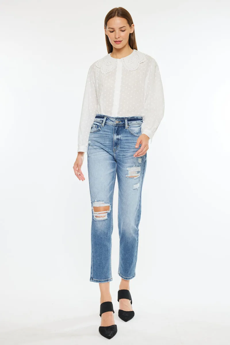 Clemence High Rise Mom Jeans