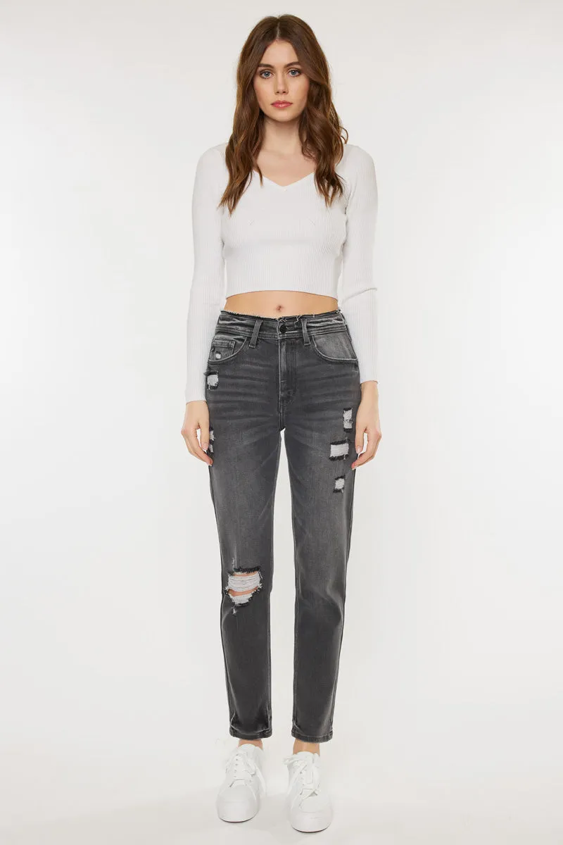 Clemence High Rise Mom Jeans