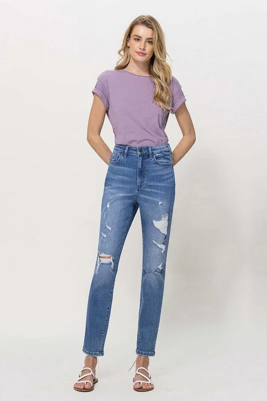 Distressed Mom Jeans