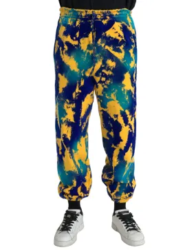 Dolce & Gabbana Multicolor Tie Dye Cotton Jogger Men Sweatpants Pants