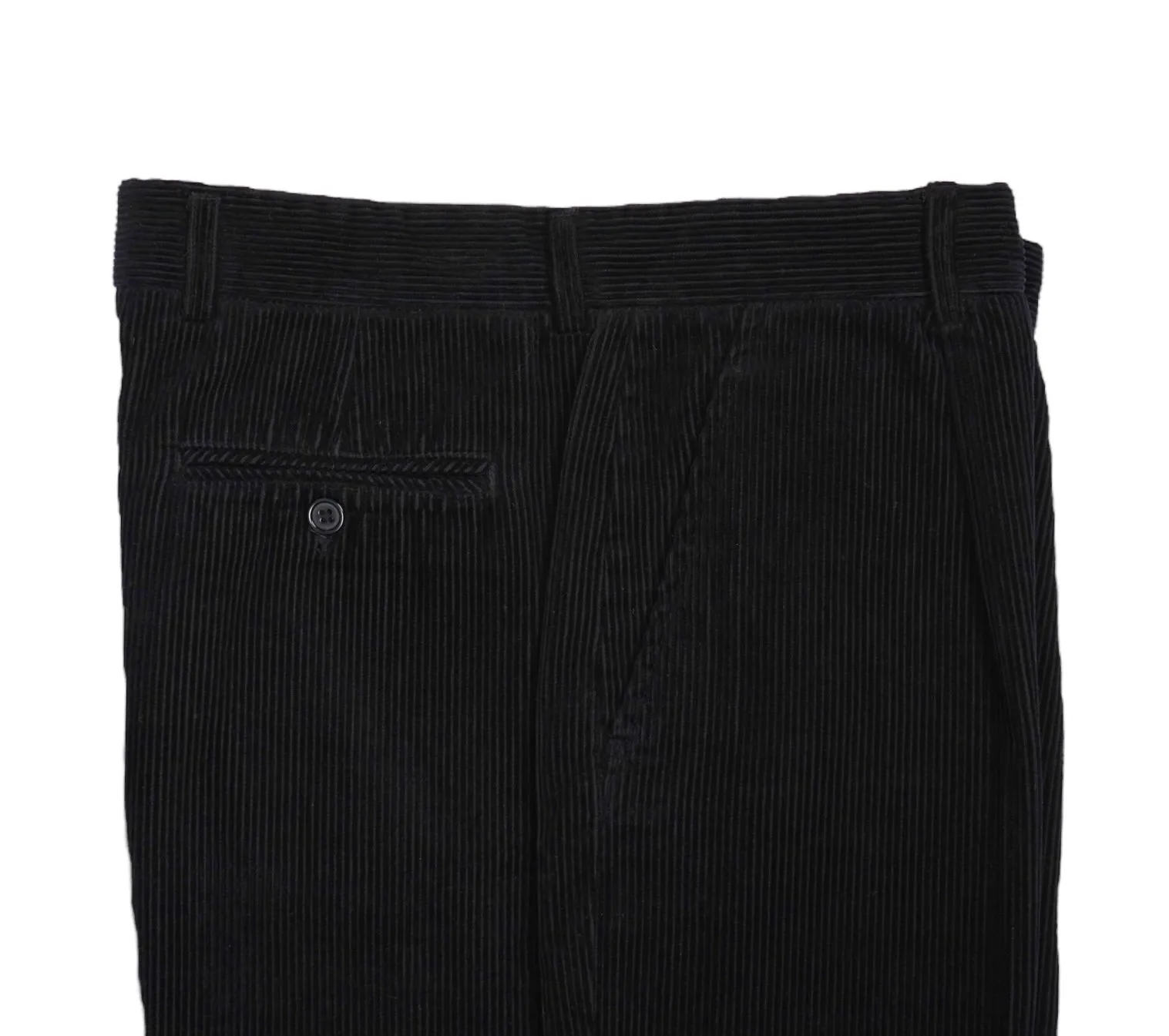 European Project - Navy High-Rise Pleated Corduroy Cotton Trousers 48