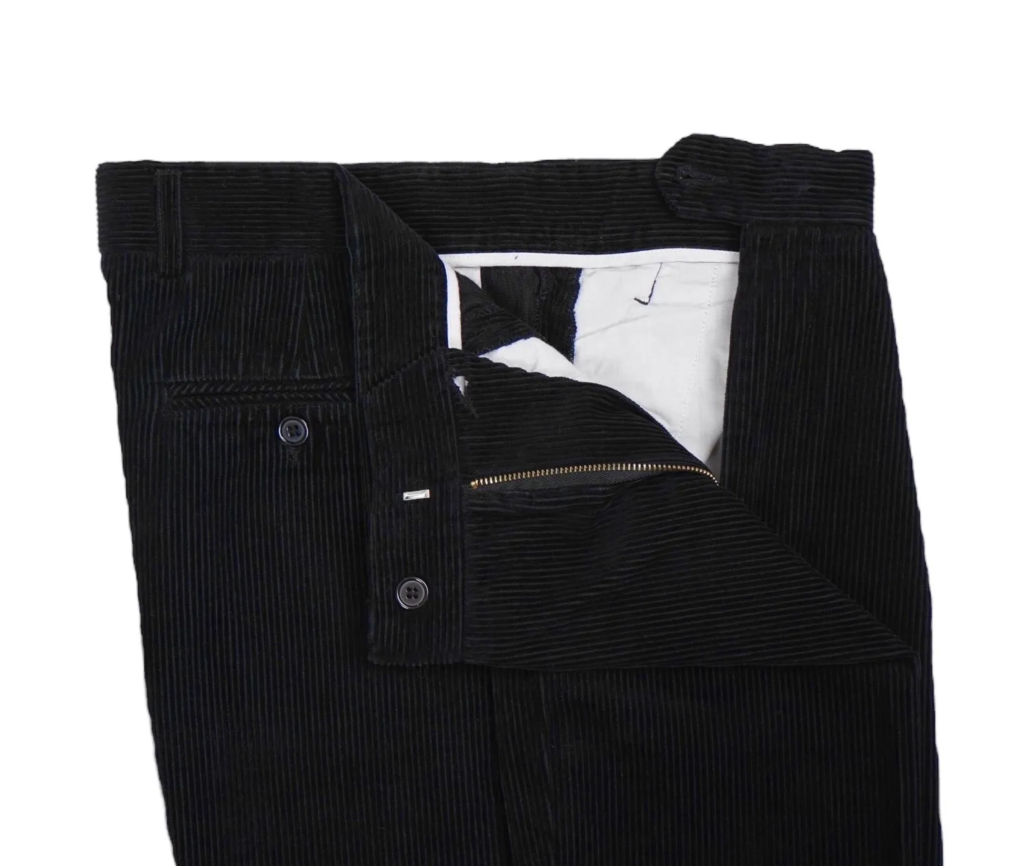 European Project - Navy High-Rise Pleated Corduroy Cotton Trousers 48