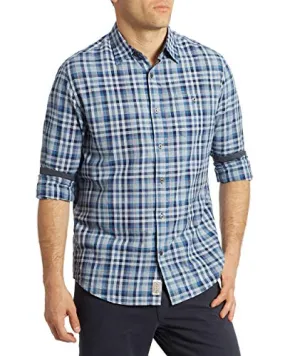 Flag & Anthem Clayton, Lightweight Plaid Single Pocket Long Sleeve Men's Shirt