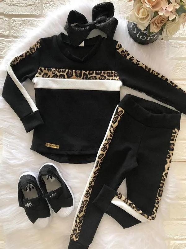 Girls Sporty Much Sweater and Jogger Pants Set