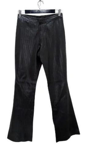 Gucci by Tom Ford 1999 Black Leather Flared Pants