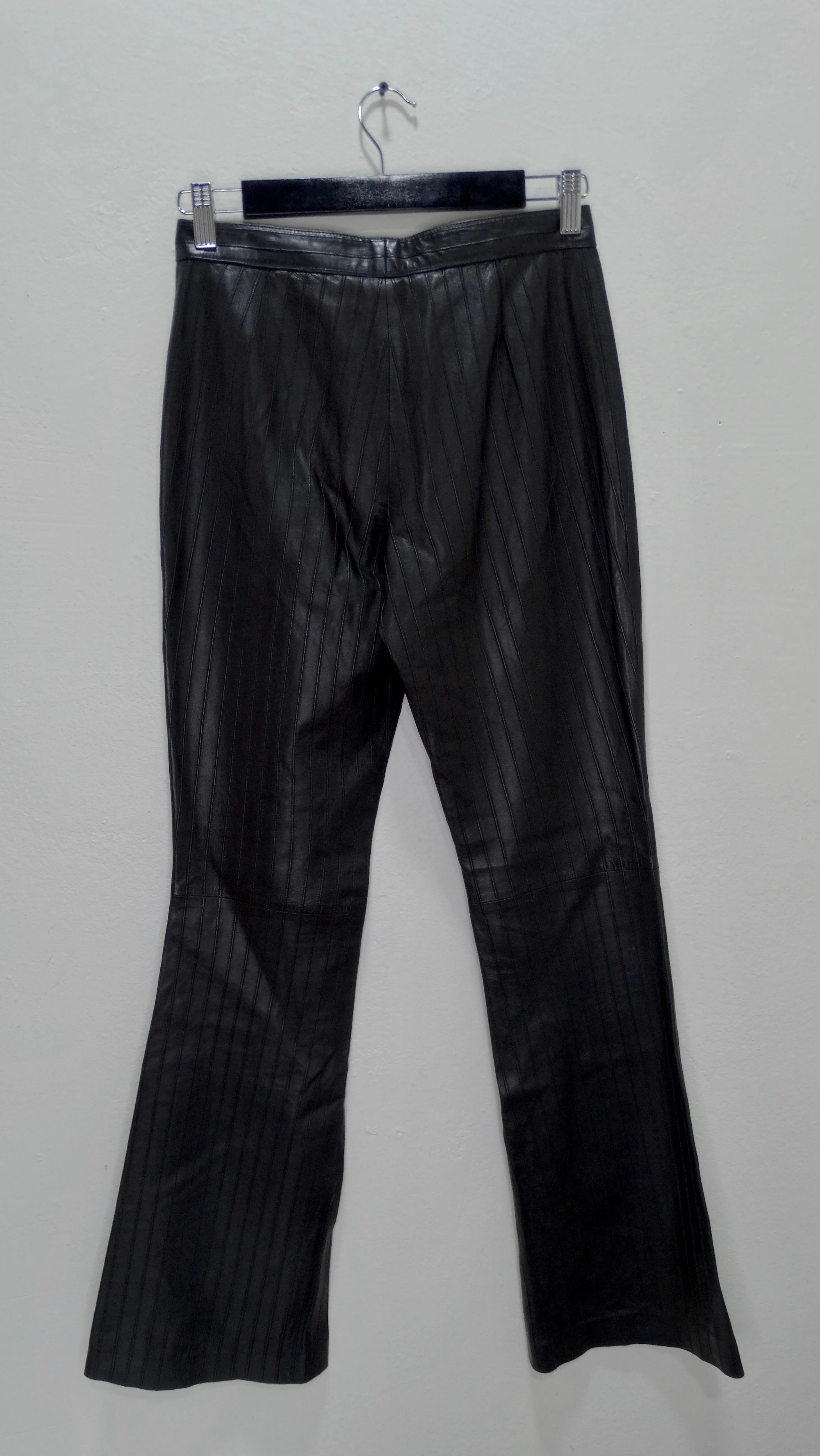 Gucci by Tom Ford 1999 Black Leather Flared Pants