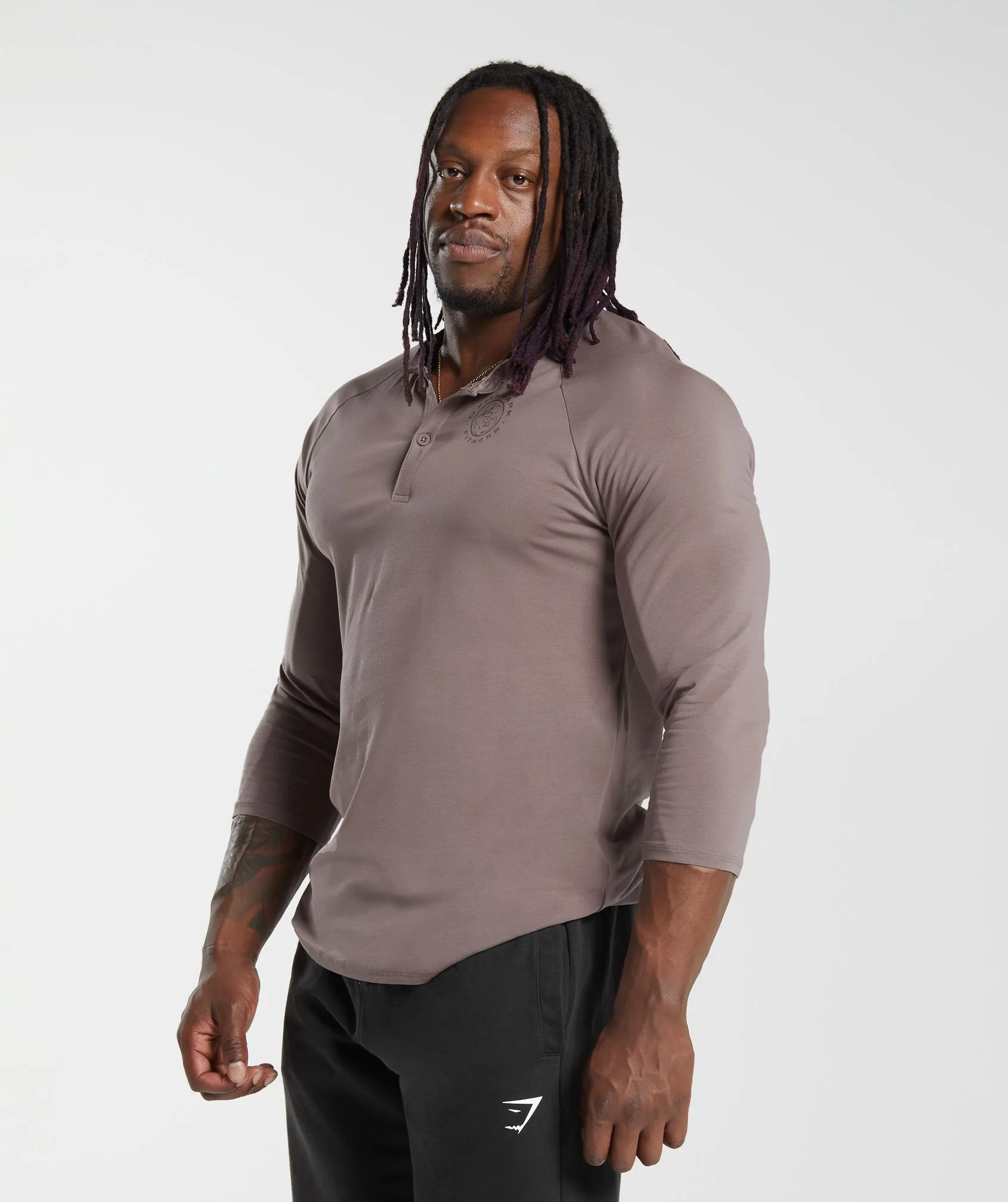 Gymshark Legacy Henley - Washed Mauve