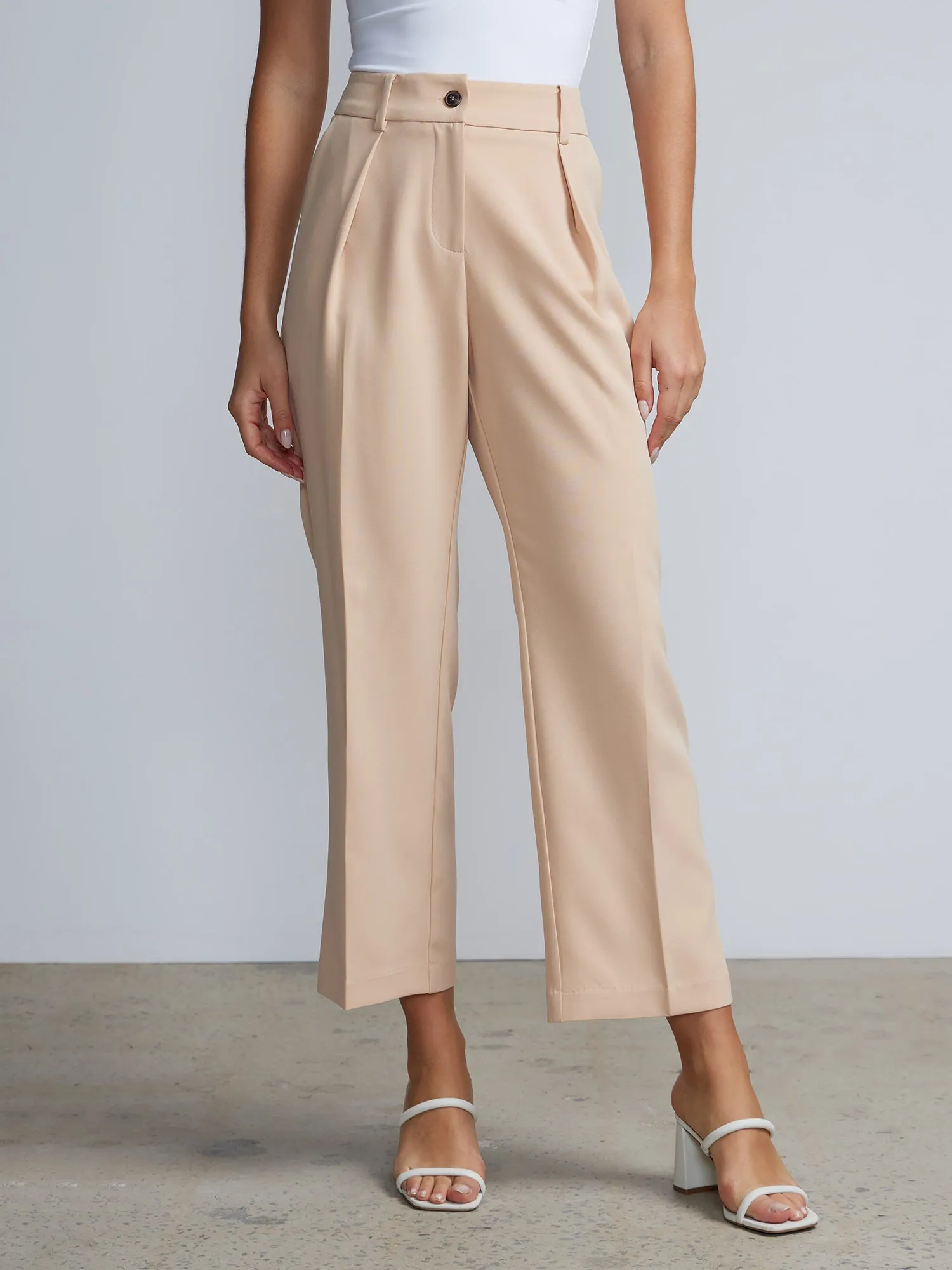 High Rise Pleated Trousers