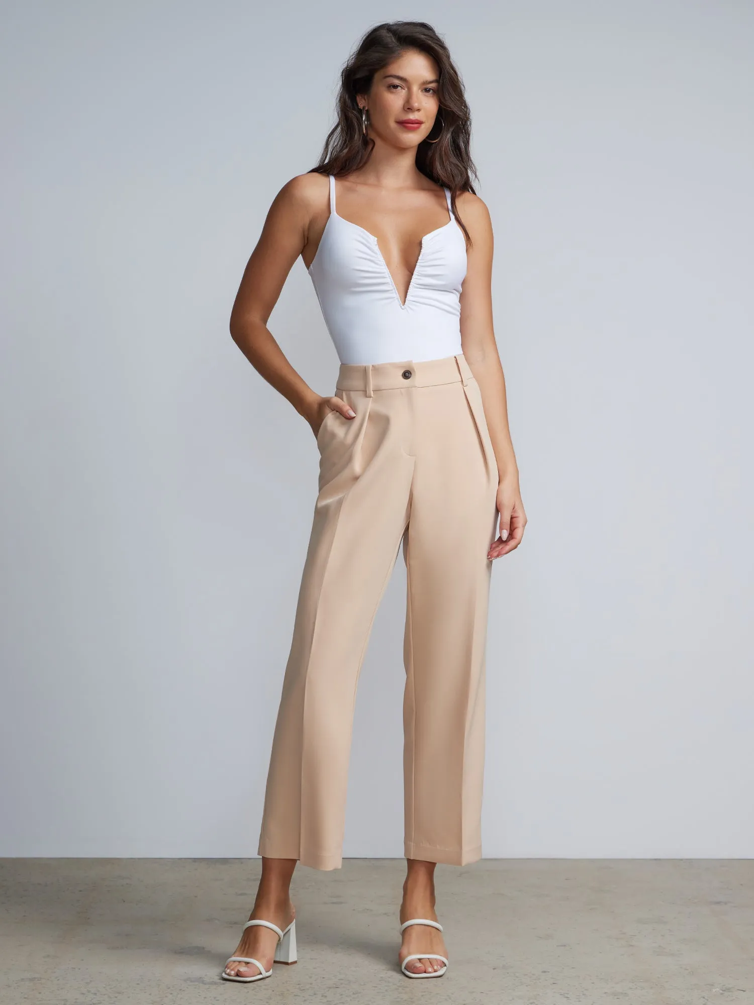 High Rise Pleated Trousers