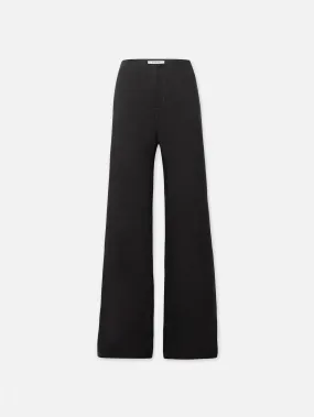 High Rise Wide Leg Trouser -- Black