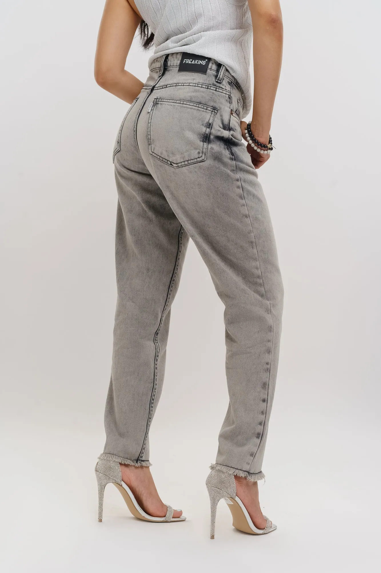 Light Charcoal Mom Jeans