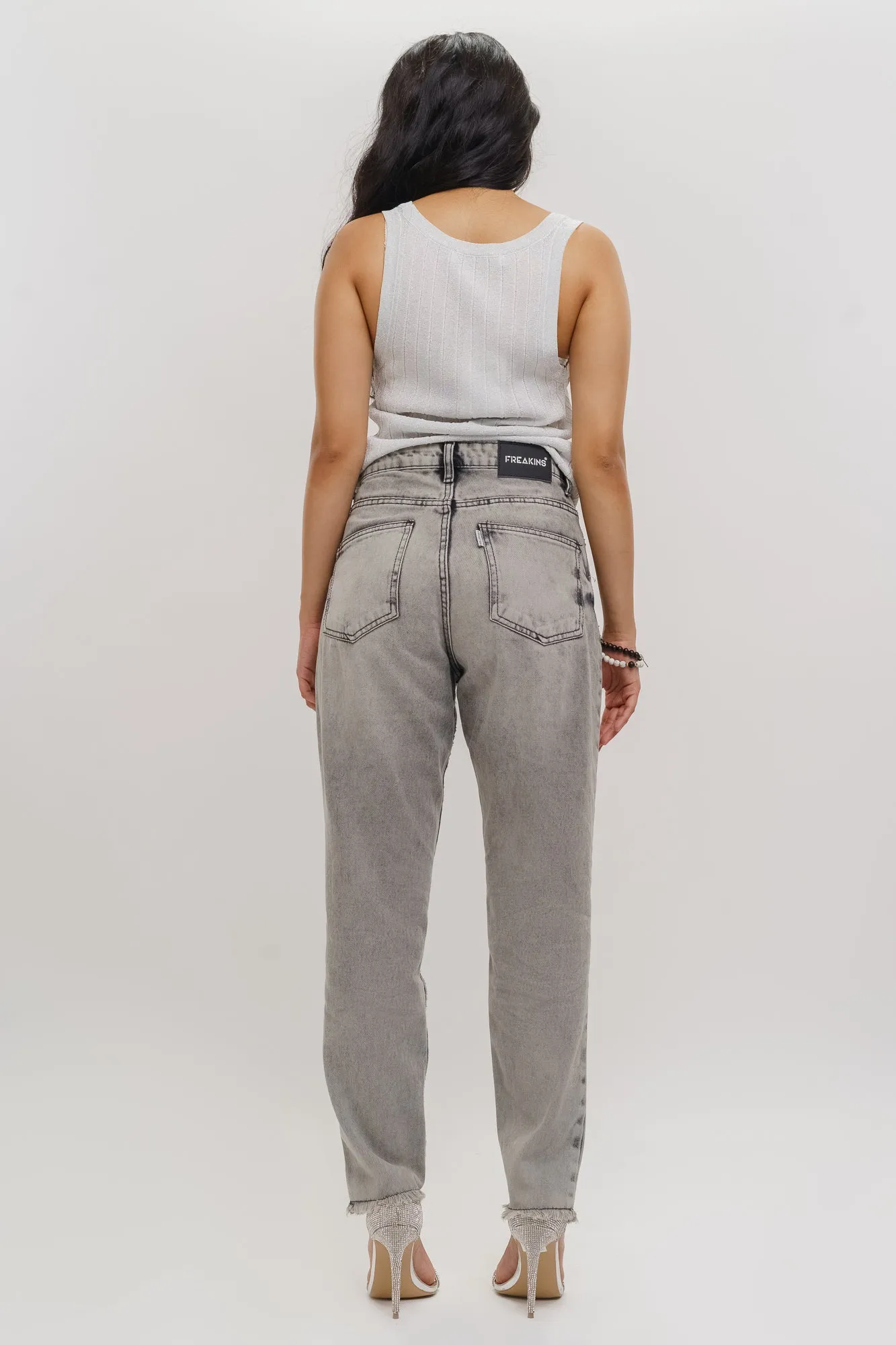 Light Charcoal Mom Jeans