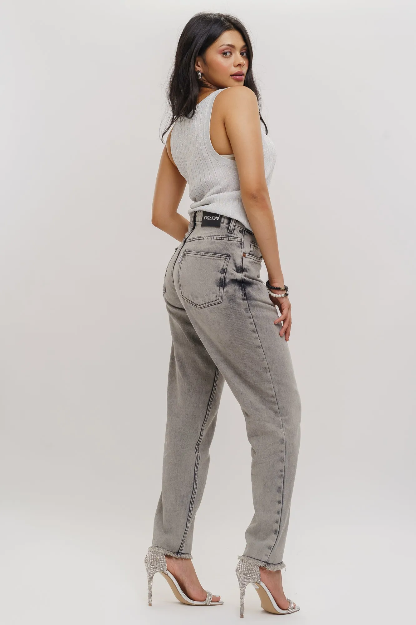 Light Charcoal Mom Jeans