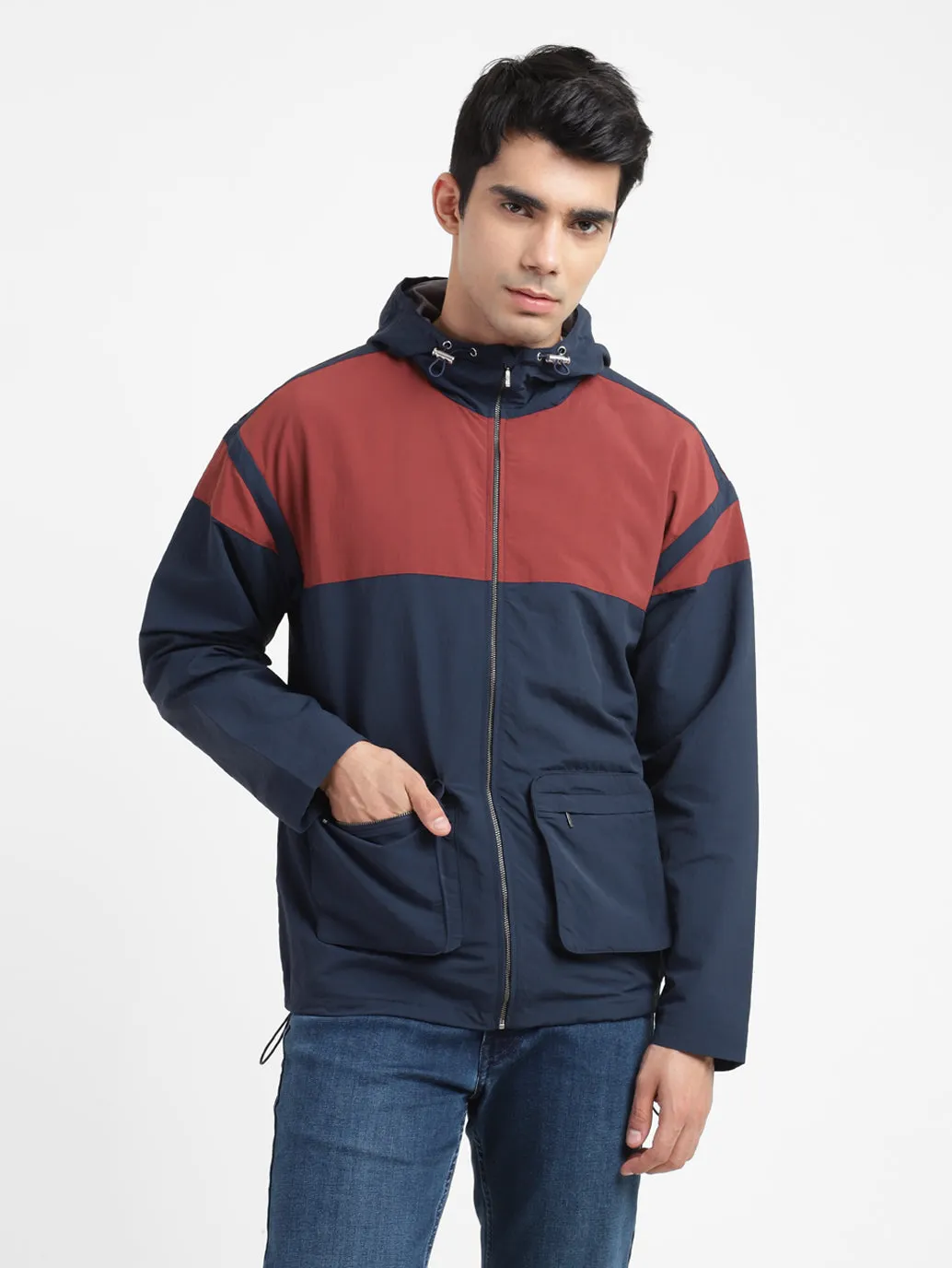 Men's Colorblock Hooded Sport Jackets