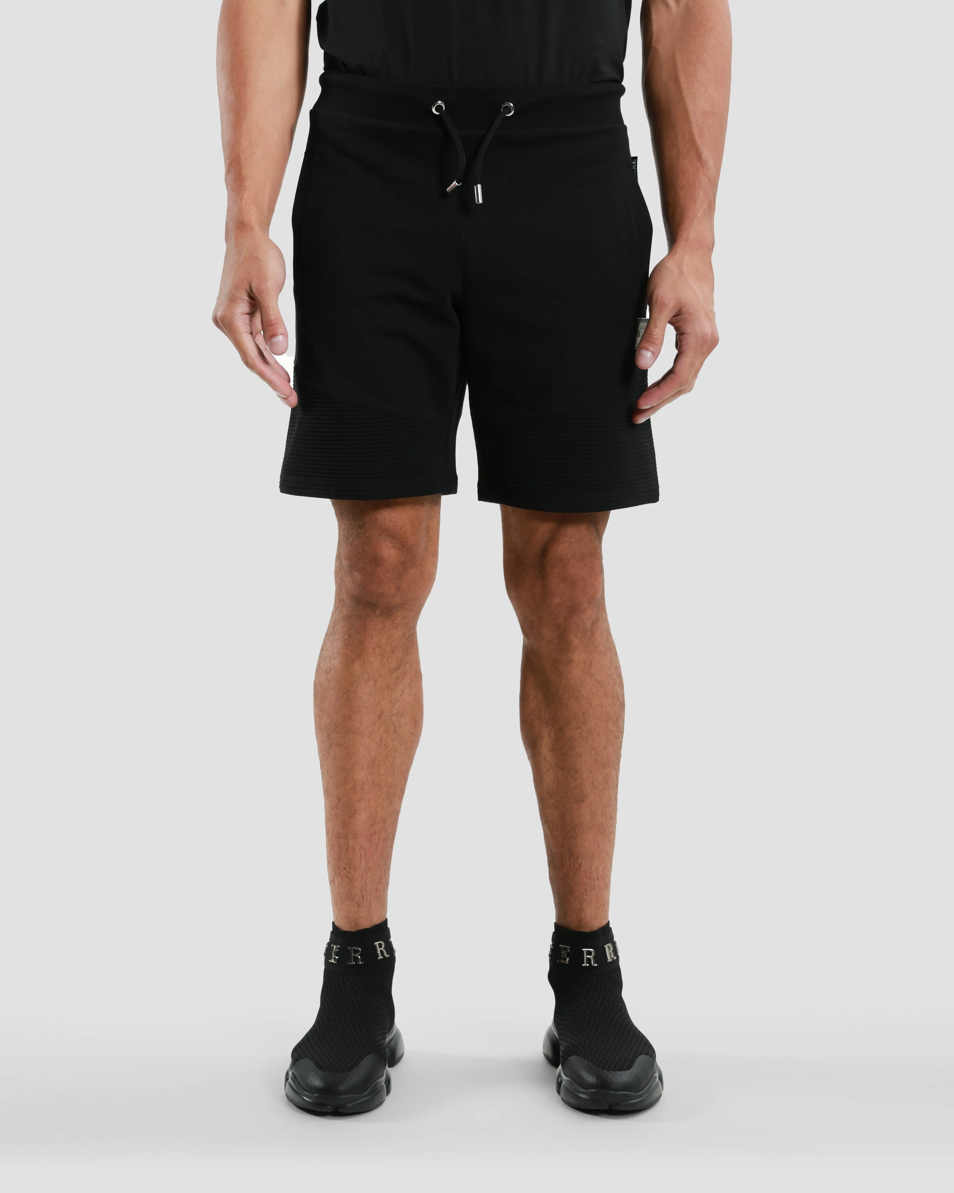 Metal Brand Embellished Track Shorts