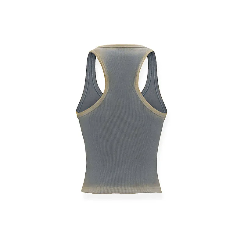 Mud-dyed Ribbed Tank Top