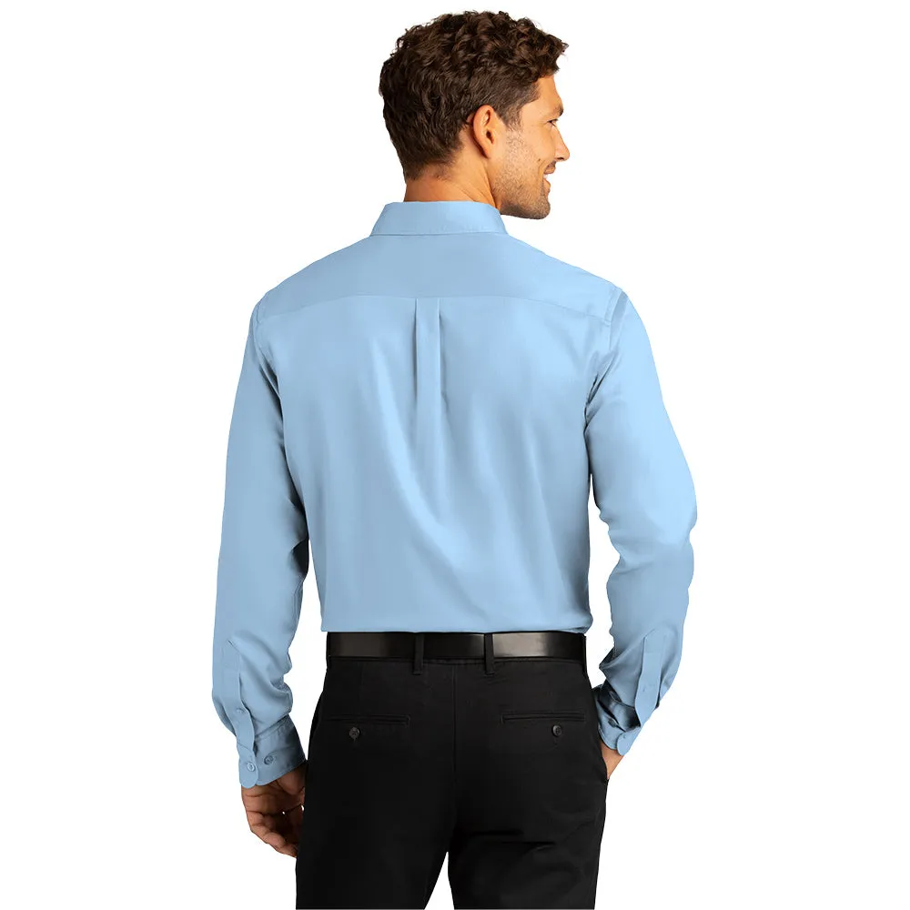 Port Authority® Long Sleeve SuperPro React™ Twill Shirt - Cloud Blue