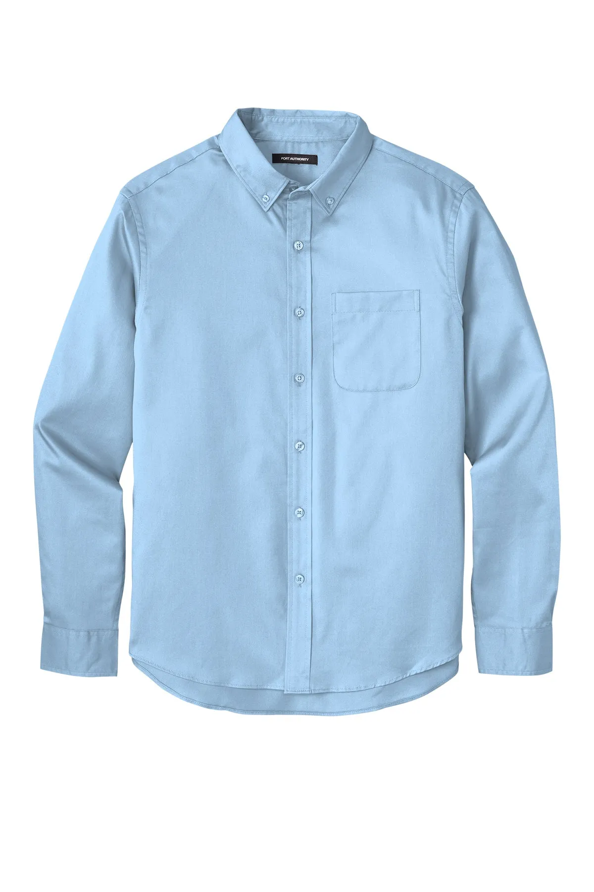 Port Authority® Long Sleeve SuperPro React™ Twill Shirt - Cloud Blue