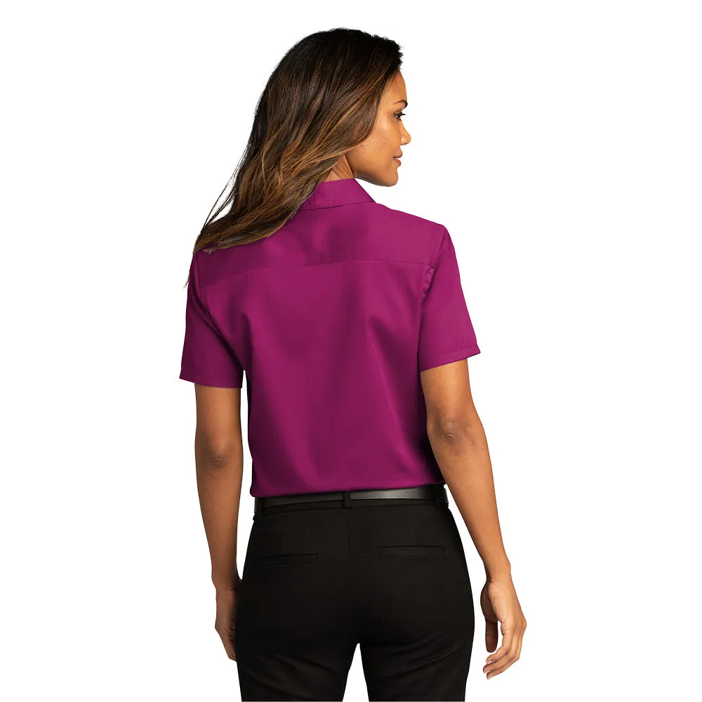 Port Authority® Women's Short Sleeve SuperPro React ™ Twill Shirt - Wild Berry