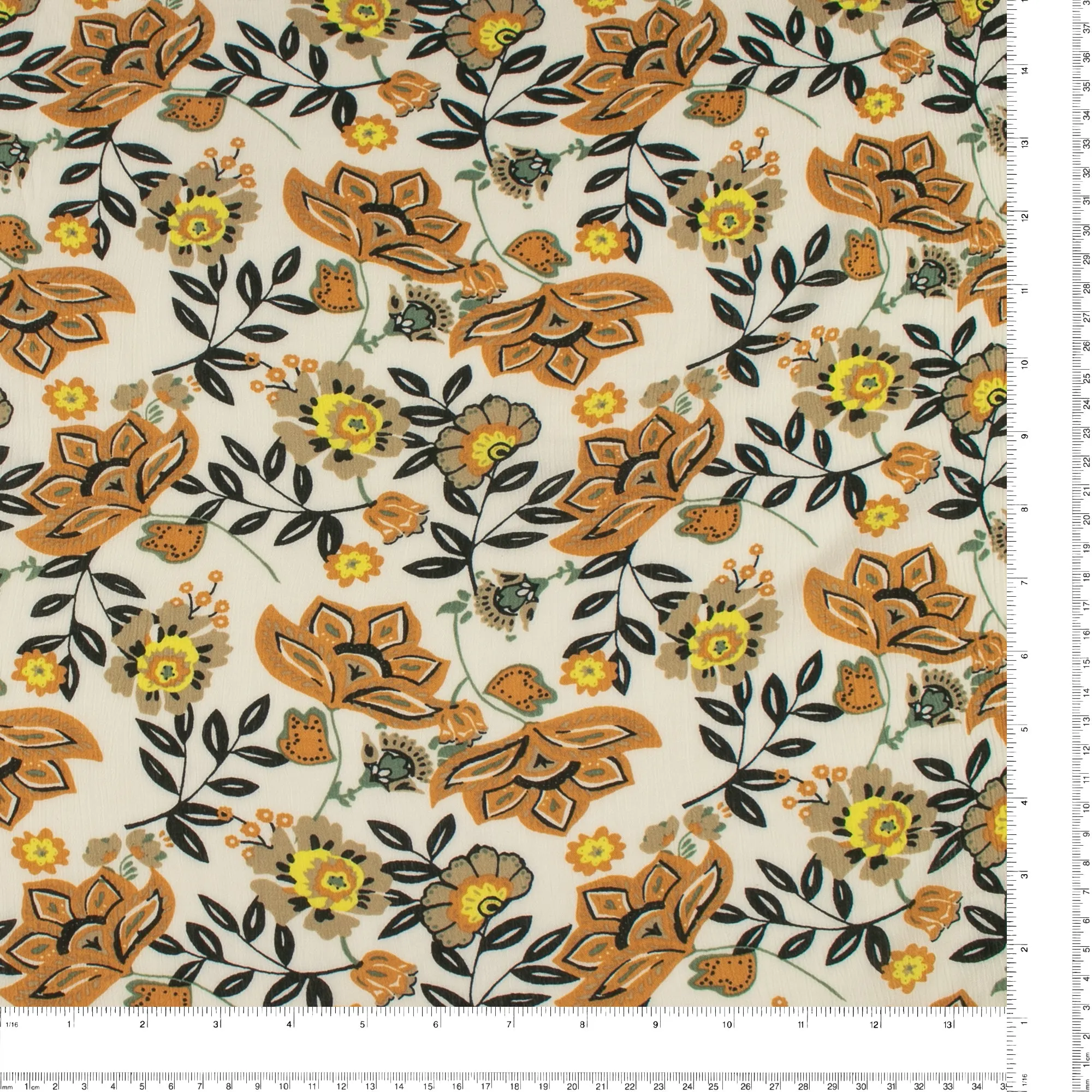 Printed Crinkled Yoryu - DELILAH - 023 - Ochre