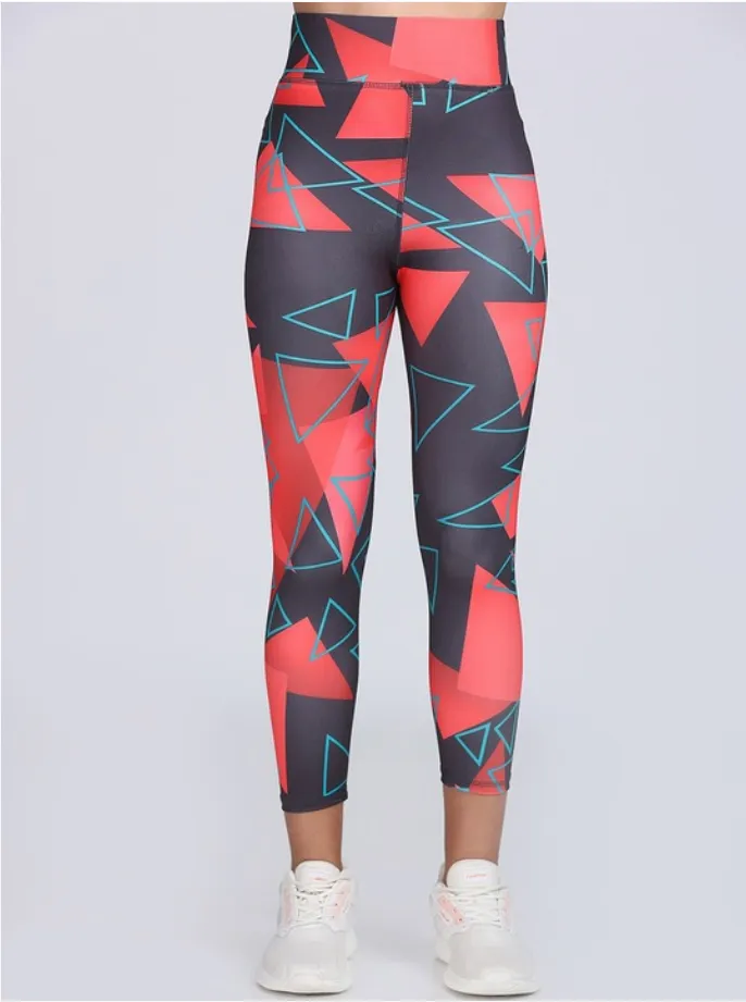 "Women's 4-Way Stretch Yoga Pants with Dynamic Graphic Print – Unleash Style and Flexibility!"