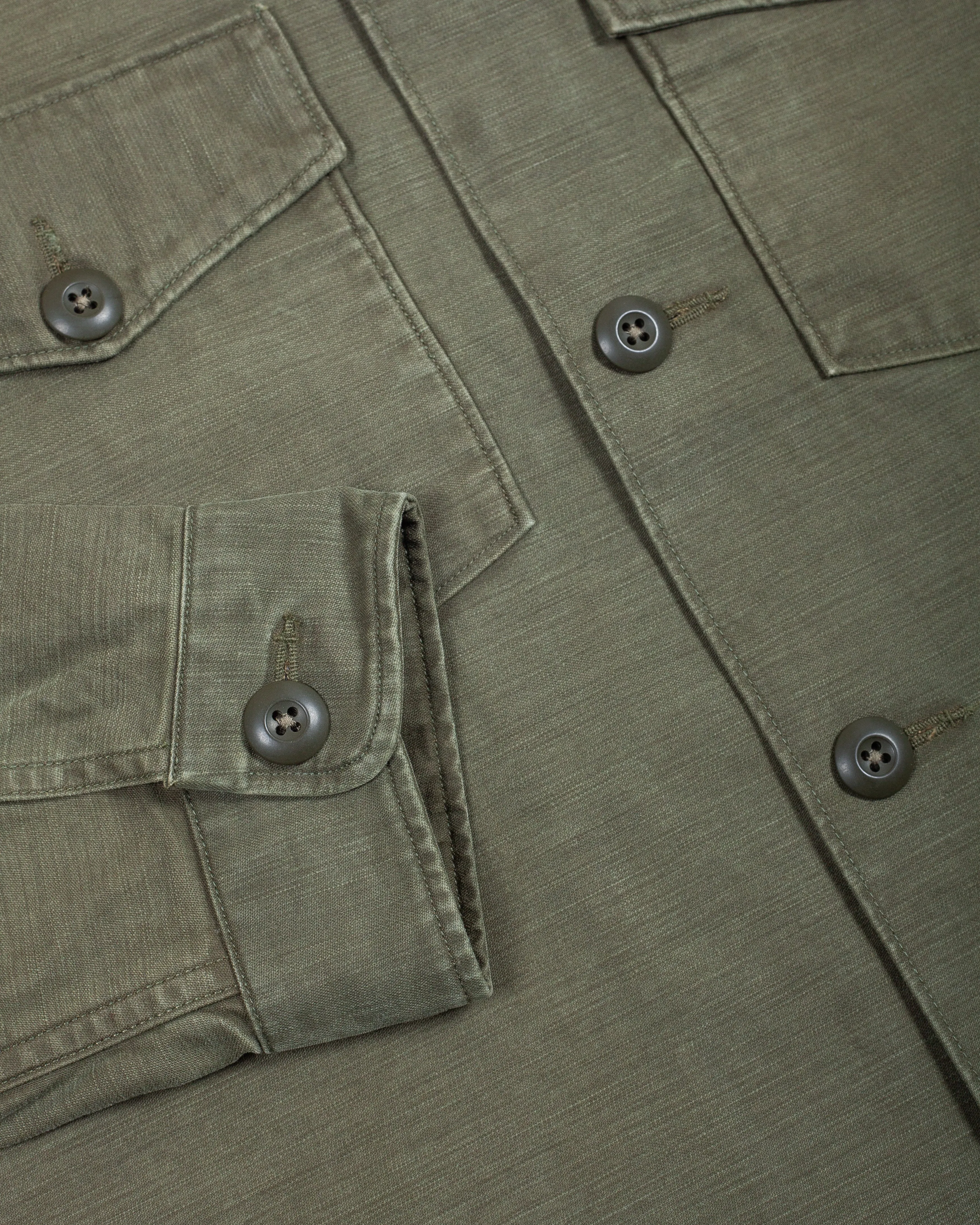 REGIMENT HERRINGBONE SPORTS SHIRT - OLIVE