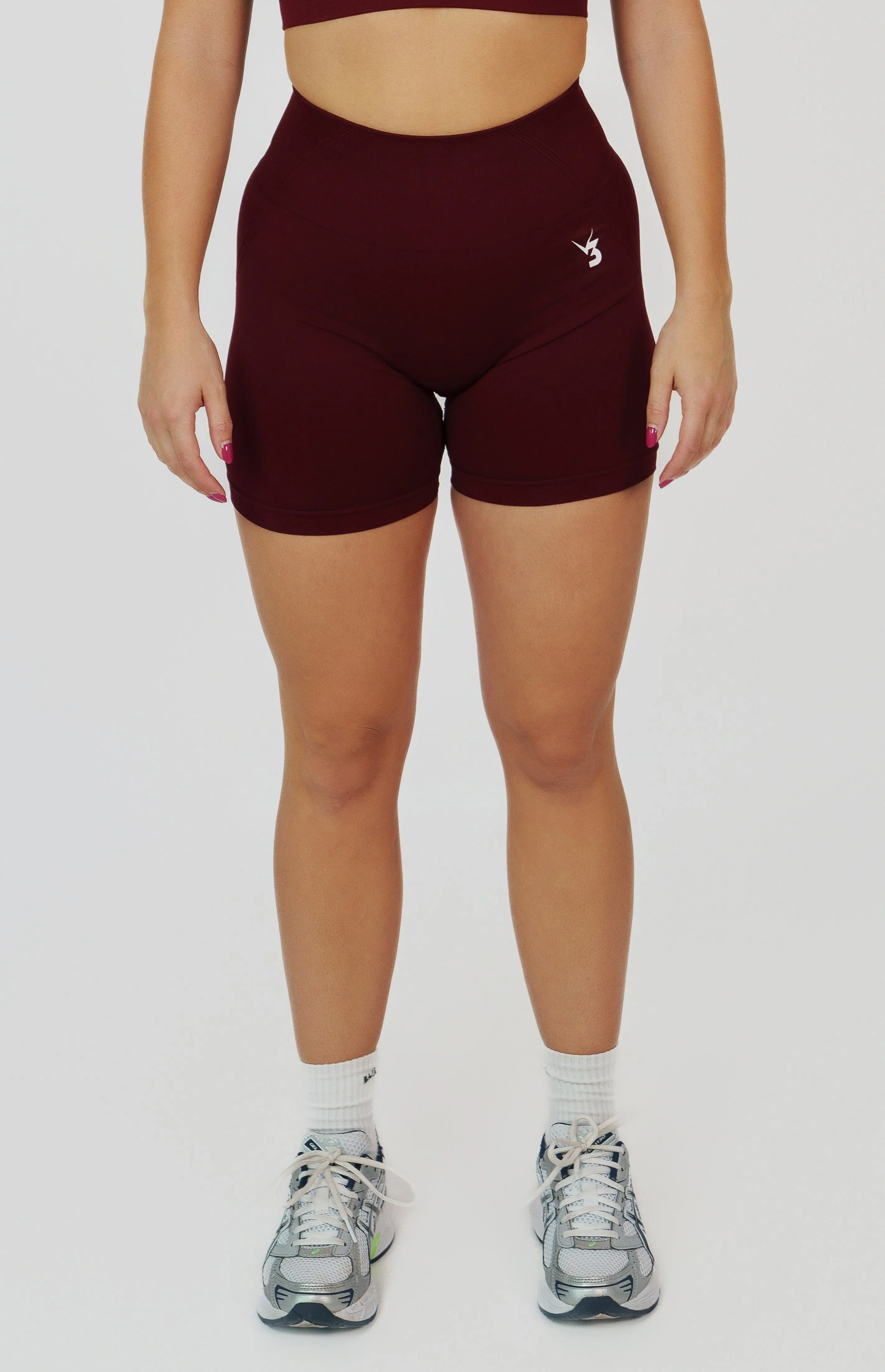 Tempo Seamless Scrunch Shorts - Pomegranate Red