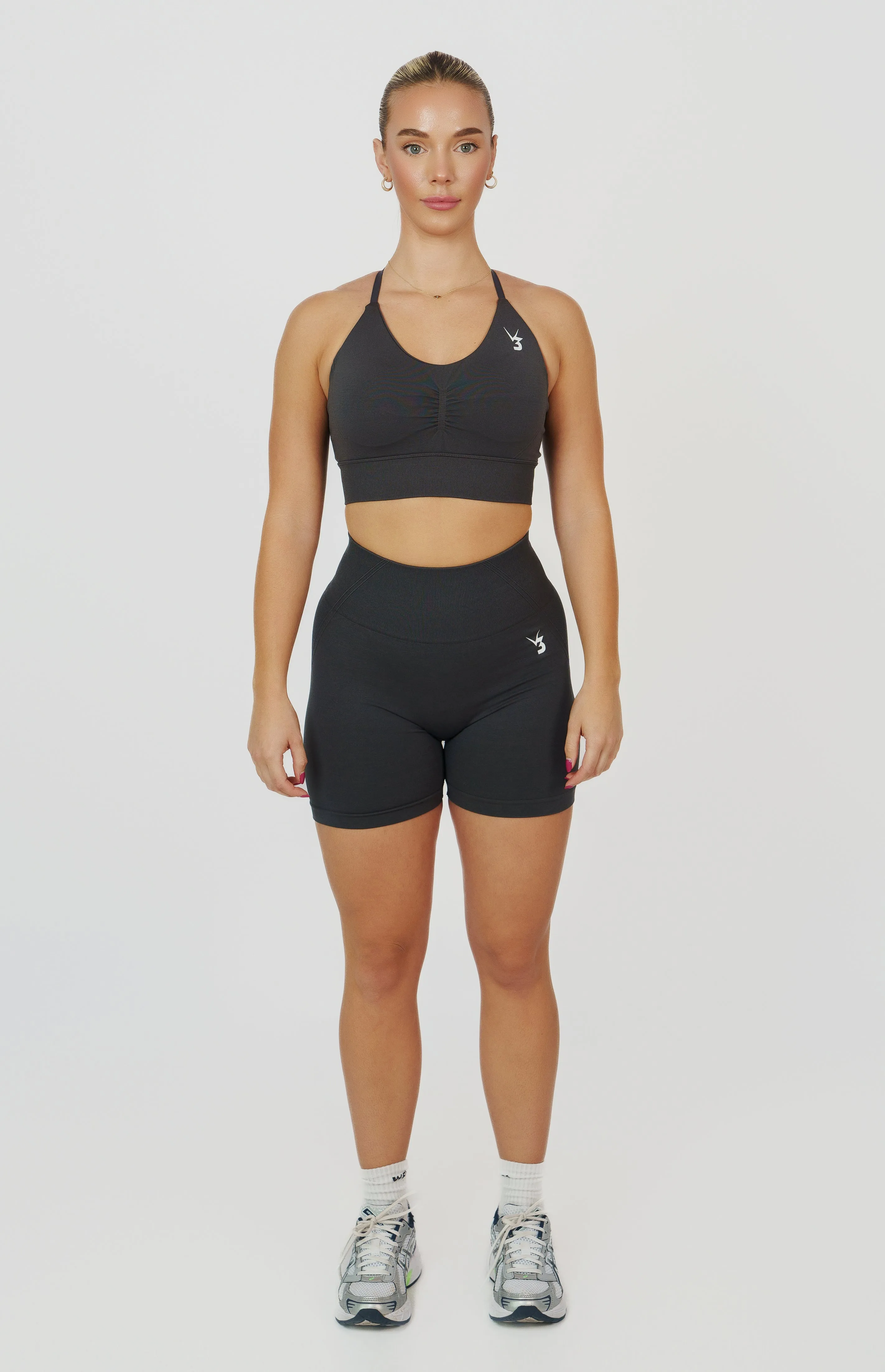 Tempo Seamless Scrunch Shorts - Slate Grey