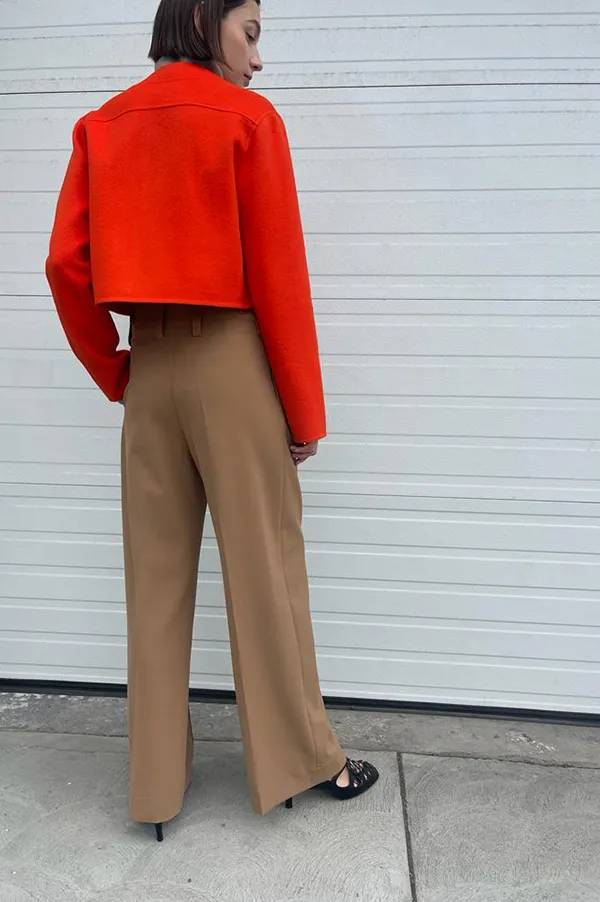 Ulla Wide Leg Trousers in Camel